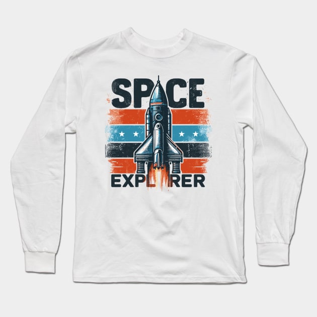 Space Explorer Long Sleeve T-Shirt by Vehicles-Art